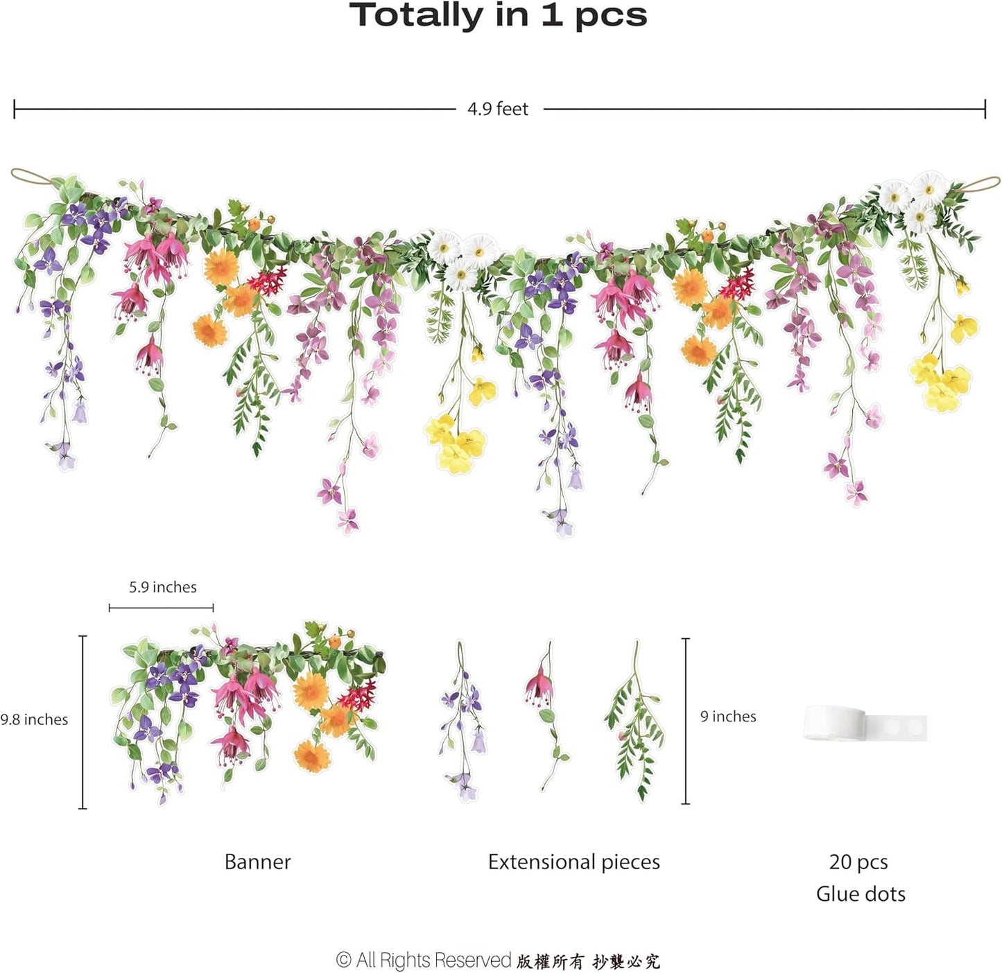Wildflower Floral Party Garland